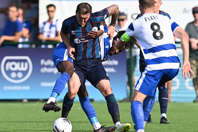 Callum Cooke had restored Hartlepool United's lead over Oxford City before a second half collapse from John Askey's side. Picture by FRANK REID