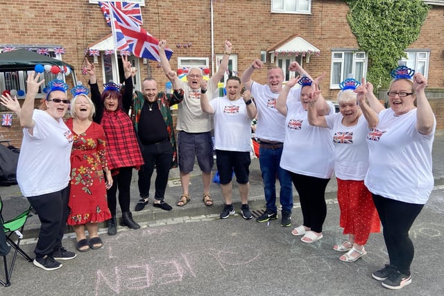 The Ramsay Family of Lanark Road in Hartlepool join together for a photograph during the the Jubilee Party. Picture by FRANK REID