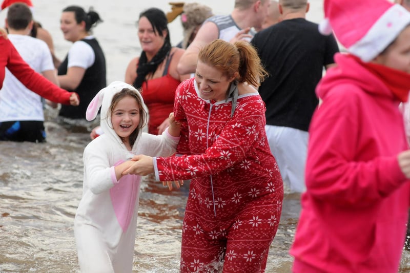 A scene from the Boxing Day dip at Littlehaven Beach. Were you pictured?