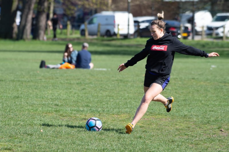 People in England can now enjoy outdoor sports including football as the coronavirus restrictions were eased on Monday.