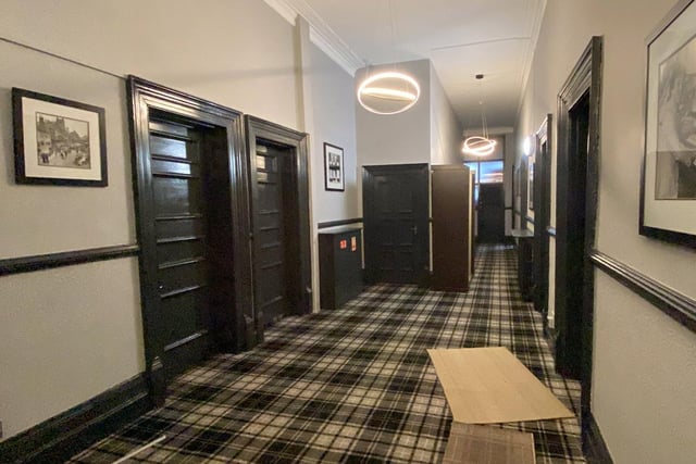 A look down a corridor with its new carpeting and decorations. Picture by FRANK REID
