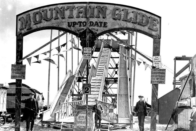 The Mountain Glide ride where the welcome sign said 'All should have a ride on the Mountain Glide'. Photo: Hartlepool Library Service.