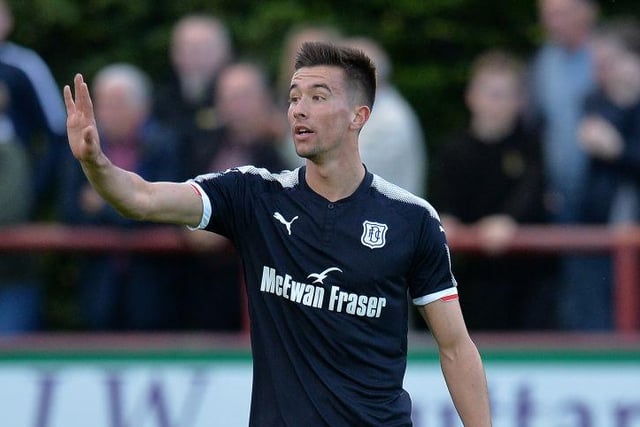 Defender Kerr spent three years with Hartley at Dundee where he has remained since along with two loan spells at Peterhead. Kerr can operate at either fullback position and would provide competition for places at the Suit Direct Stadium. (Photo by Mark Runnacles/Getty Images)