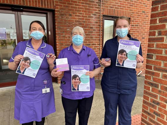 Hospice staff promote the new appeal.