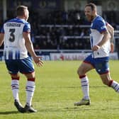 Tom Parkes capped another towering display with his first goal in blue and white as Pools beat Aldershot on Saturday.