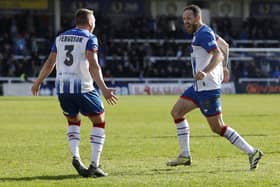 Tom Parkes capped another towering display with his first goal in blue and white as Pools beat Aldershot on Saturday.