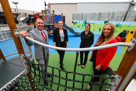 From left: Cllr Robert Adcock-Forster, Dalton Park's Placemaking, Marketing & Communications Manager Sophie Hardy, Dalton Park's Operations Manager Jackie Johnson and Cllr Julie Griffiths. Photo: Dave Charnley Photography.
