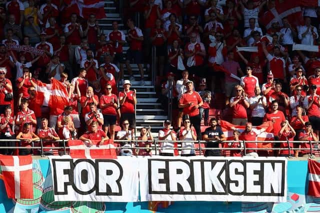 Denmark's midfielder Christian Eriksen collapsed during Euro 2020 this summer. (Photo by WOLFGANG RATTAY / POOL / AFP) (Photo by WOLFGANG RATTAY/POOL/AFP via Getty Images)