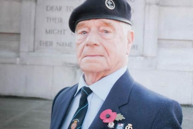 Hartlepool war hero Charles Humphrey, photographed at Hartlepool War Memorial.