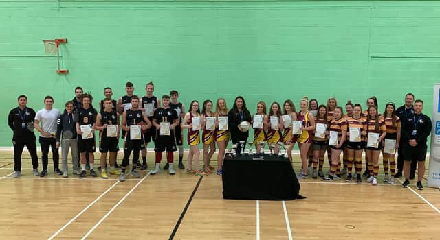 Students from Hartlepool Sixth Form's basketball, netball and women's rugby academies who were heading the national finals before it was cancelled due to the Covid-19 pandemic.