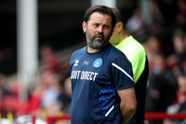 Paul Hartley gave his reaction after Hartlepool United got their first point of the season against AFC Wimbledon. (Credit: Mark Fletcher | MI News)