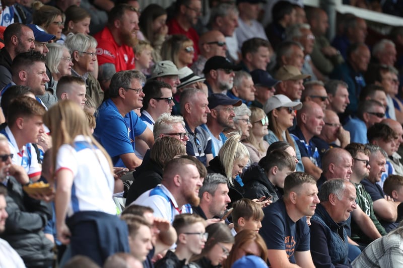 Hartlepool United v AFC Wimbledon at Victoria Park on Saturday 6th August 2022.