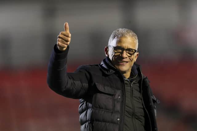 Keith Curle was pleased to see Hartlepool United out of the bottom two on Christmas Day. (Credit: Tom West | MI News)