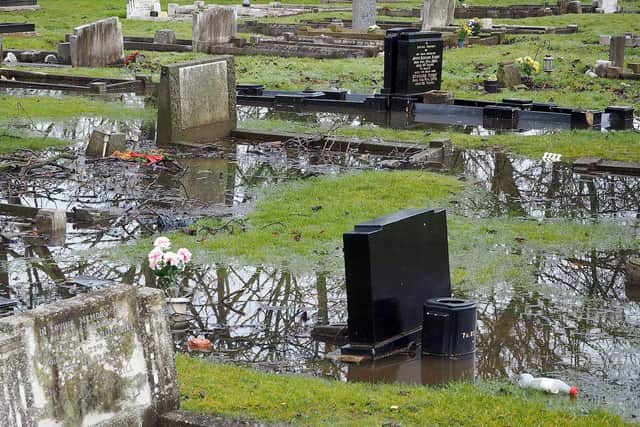 Flooding has affected a number of graves in the cemetery in recent years causing distress to relatives.