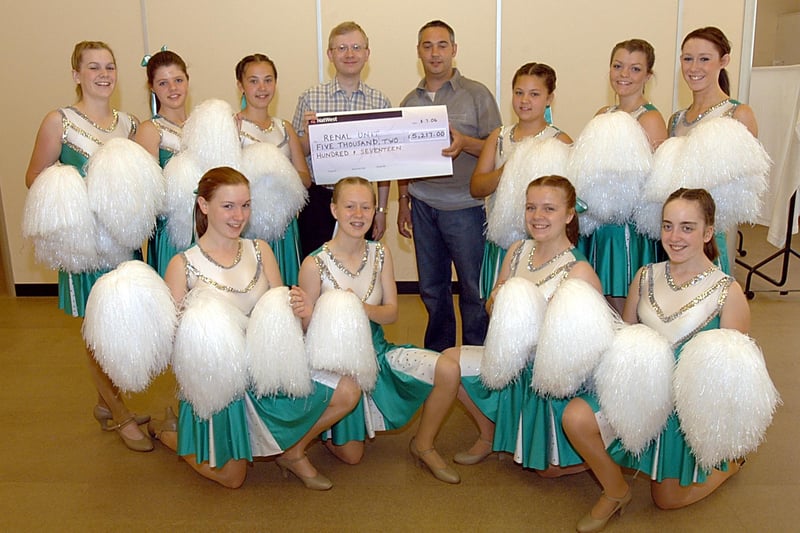 Lorraine School of Dancing in 2006 as they presented a cheque for £5,217 to the King's Mill Hospital Renal Unit.