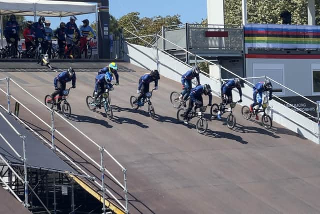 NE BMX riders competing at the 2022 world championships in Nantes, France.