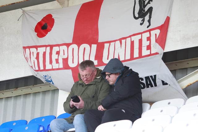 Pools supporters ahead of the League Two game with Walsall. (Photo: Michael Driver | MI News)