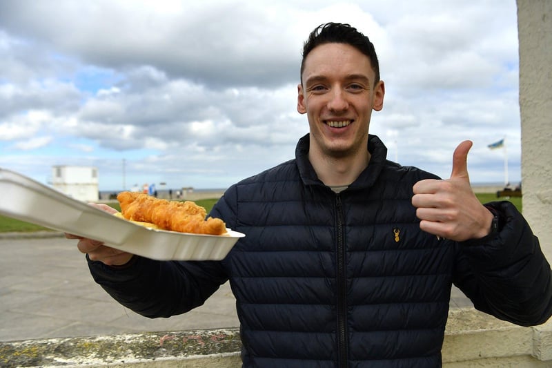 There were thumbs up for great fish and chips from this customer at Seaton Carew.