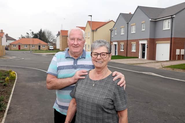 Christine and David McKenzie are delighted with their new bungalow in Greatham.
