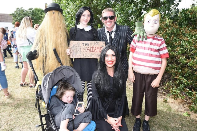 The Dolan family from the Headland dressed as the Addams Family.
