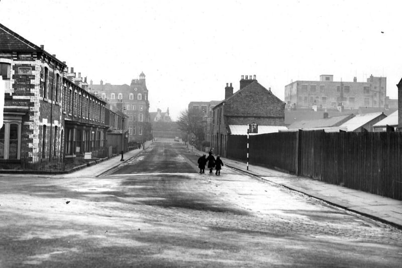 Looking along Swainson Street towards the Grand Hotel with Raby Road in the background. Photo: Hartlepool Library Service
