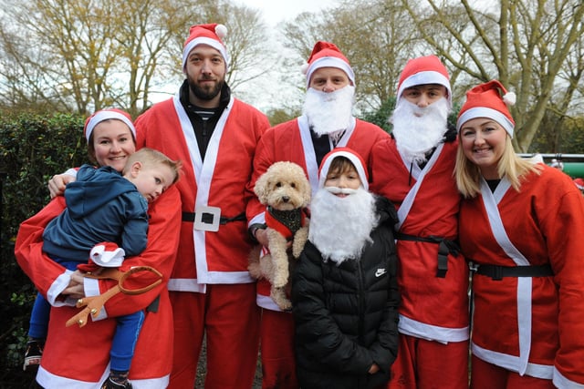 Just some of the entrants in Alice House Hospice's annual Santa Run.