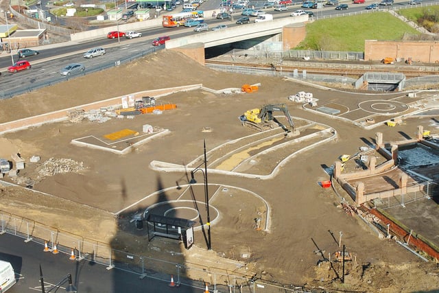 The new transport interchange nearing completion 12 years ago.