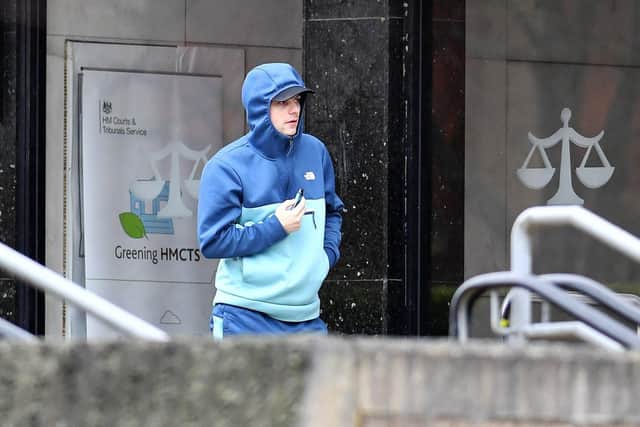Anthony Evans leaving outside of Teesside Magistrates Court after an earlier appearance. Picture by FRANK REID