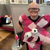 Catcote school pupil Alfie dressed in recycled item for the Trashion Show at Community Hub Central. Picture by FRANK REID
