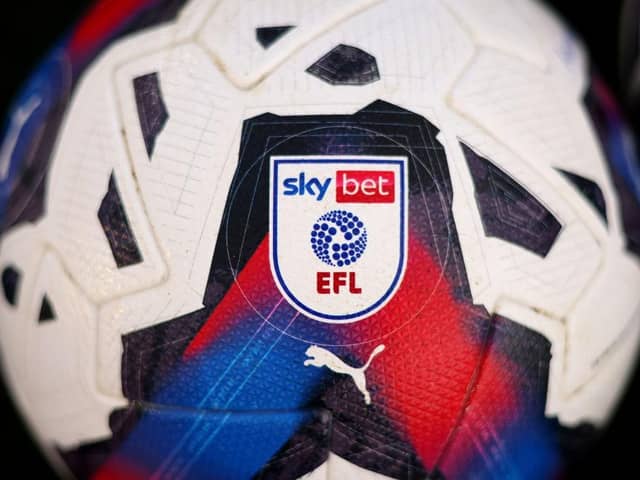 A general view of an EFL match ball. (Photo by George Wood/Getty Images).