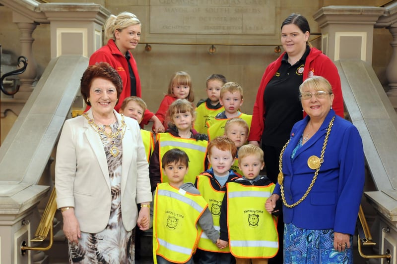 Children from Nursery Time Kindergarten visited South Shields Town Hall in 2014.