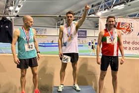 Keith (pictured, in the middle) won gold once again at the British Masters Championships.
