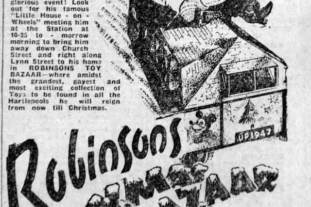 Another of the events at Robinsons. Here is an advert from a December 1947 Northern Daily Mail for Santa's arrival.