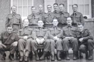 Home Guard - Edinburgh 1940 . James is in the back row, third in from right. /Photo courtesy of Stuart Stark