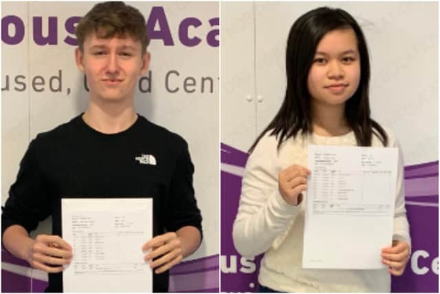 Dyke House Academy's Max Appleby and Jessica Yong.