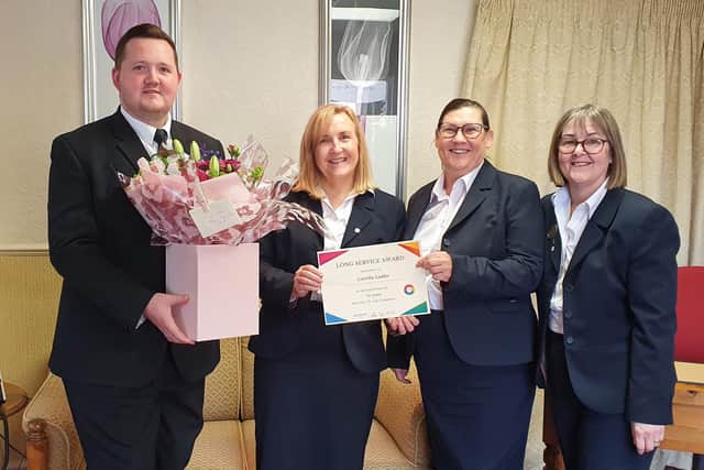 Left to right: Terry McCormack, funeral director, Carole Lester, funeral arranger, Geradeen Horsley, funeral director and Julia Masshedar, funeral arranger.