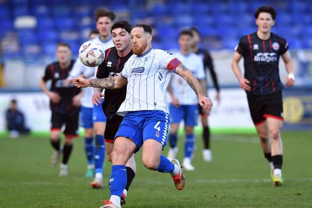 Pools skipper Tom Parkes returns to the side in one of three changes for the much-anticipated visit of rivals Carlisle. Picture by Frank Reid.