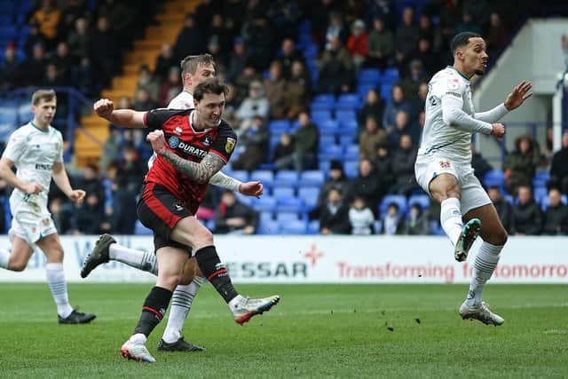 Callum Cooke opened the scoring for Hartlepool United against Tranmere Rovers. (Photo: Chris Donnelly | MI News)