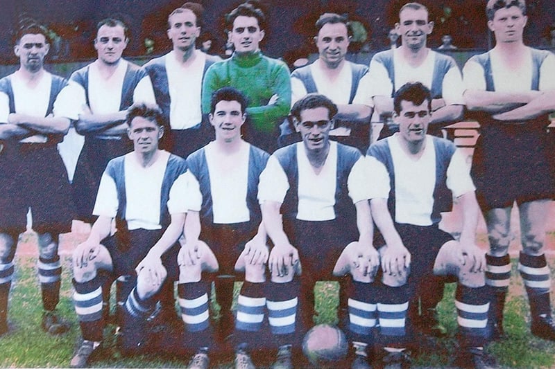 Formed in 1908, Hartlepools United were elected to the Football League in 1921 and competed in the Third Division North until Division Four was created in 1958. In 1957, pictured, they narrowly lost 4-3 to Manchester United's Busby Babes in the third round of the FA Cup before a record 17,246 crowd at the Victoria Ground.