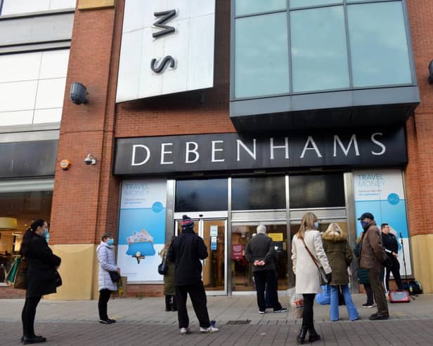 The Debenhams store in the Bridges, Sunderland, is among those at risk if the company cannot be saved.