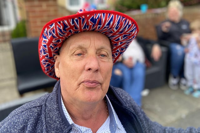 Bob Bulmer sporting his patriotic hat during the Jubilee Party at Lanark Road, Hartlepool. Picture by FRANK REID