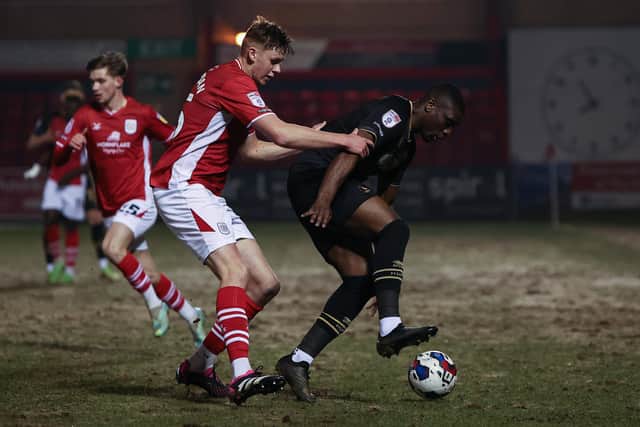 Josh Umerah was taken off at half-time in Hartlepool United's defeat at Crewe Alexandra. (Photo: Chris Donnelly | MI News)