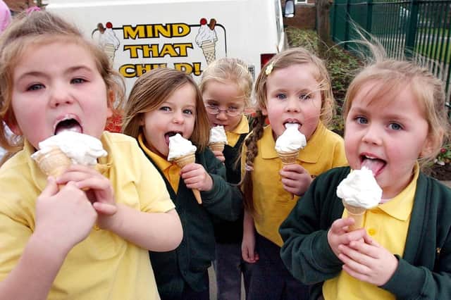 Free ice cream for these Fens Primary School pupils in 2006. Who can tell us more about this great event? And while you're at it, why not put World Ice Cream Day in your diary. It is on July 17.