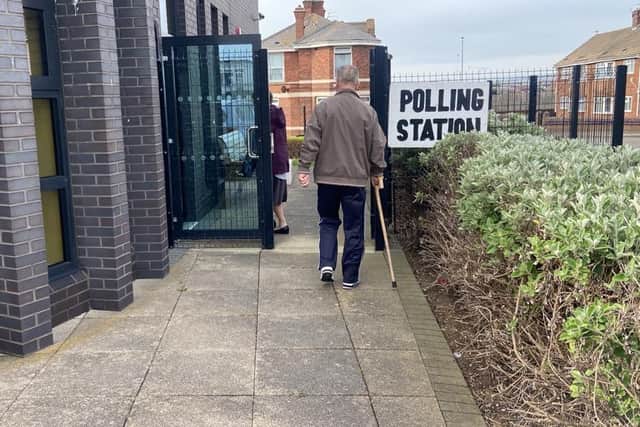 Polling station at Hartlepool's Headland Fire Station