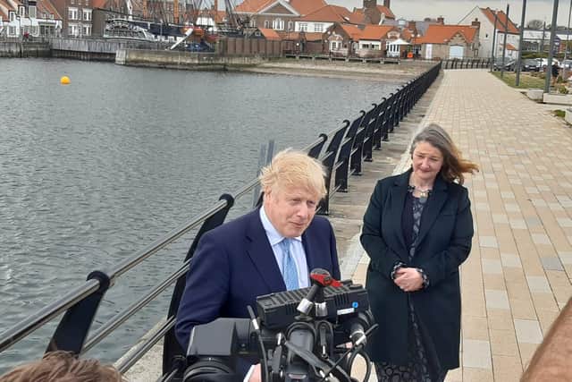 Prime Minister Boris Johnson is in Hartlepool where he has met with the town’s new Conservative MP Jill Mortimer.