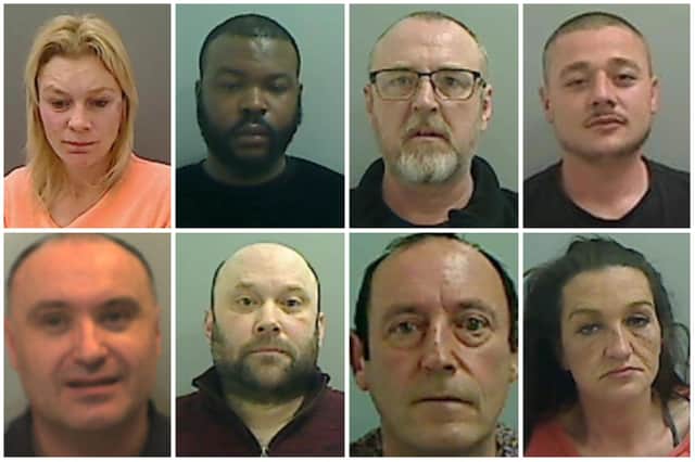 Just some of the Hartlepool criminals locked up by the courts during 2022.