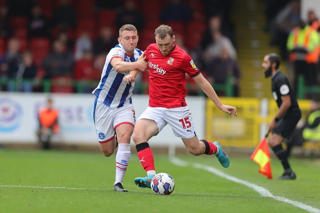 Ferguson is tipped to feature on the left of a back four for Hartlepool against Salford. (Credit: Dave Peters | Prime Media | MI News)