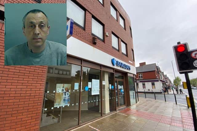 Gavin Wilson has been jailed for nine years for robbing Barclays Bank in York Road, Hartlepool.
