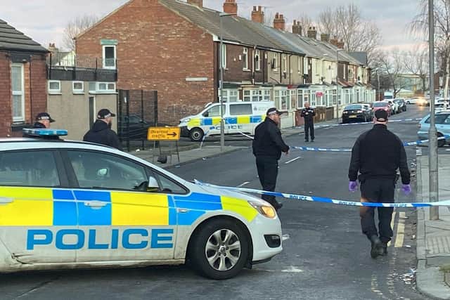 Police in incident Sydenham Road, Hartlepool following the death of Adam Thomson. Picture by FRANK REID