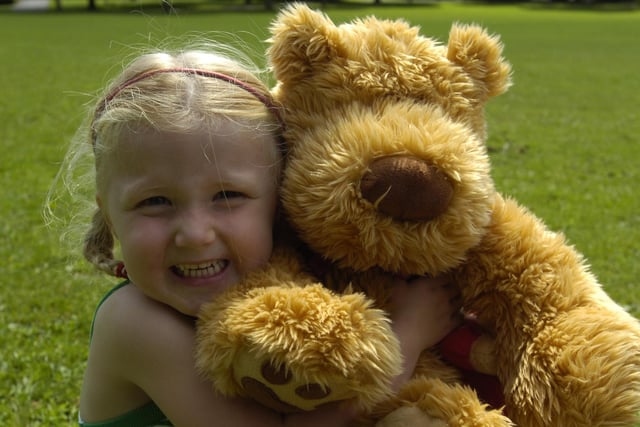 Children and parents take part in a teddy bear's picnic in 2009.
